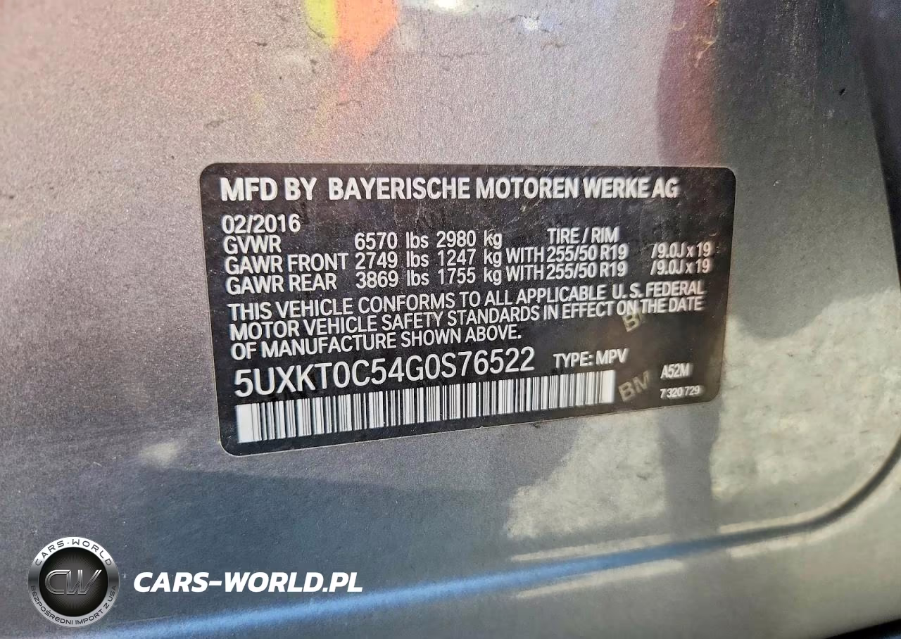 2016 BMW X5 Xdr40E VIN:5UXKT0C54G0S76522 - 13