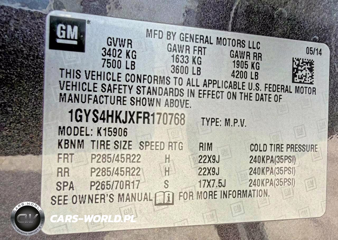 2015 Cadillac Escalade Esv Luxury VIN:1GYS4HKJXFR170768 - 15
