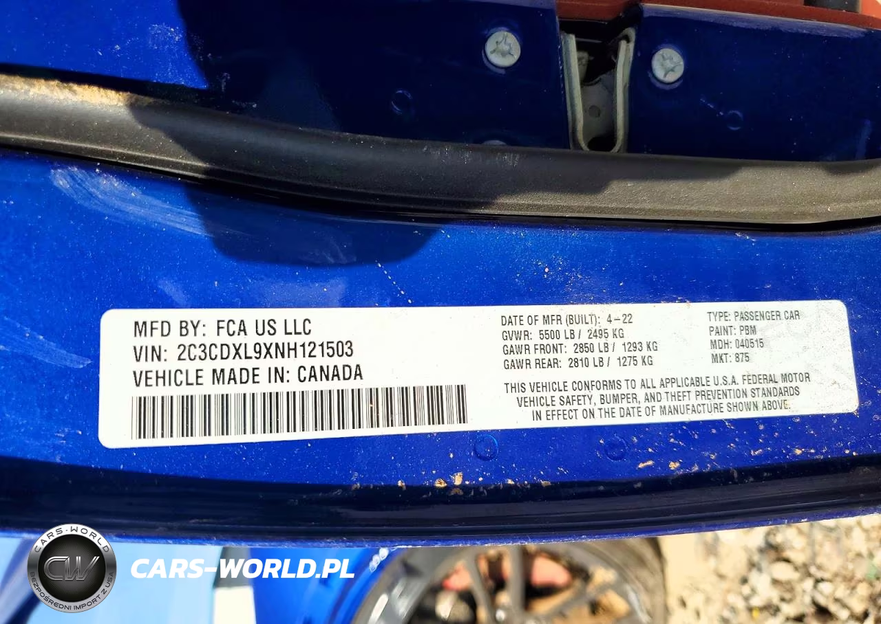 2022 Dodge Charger Srt Hellcat VIN:2C3CDXL9XNH121503 - 13