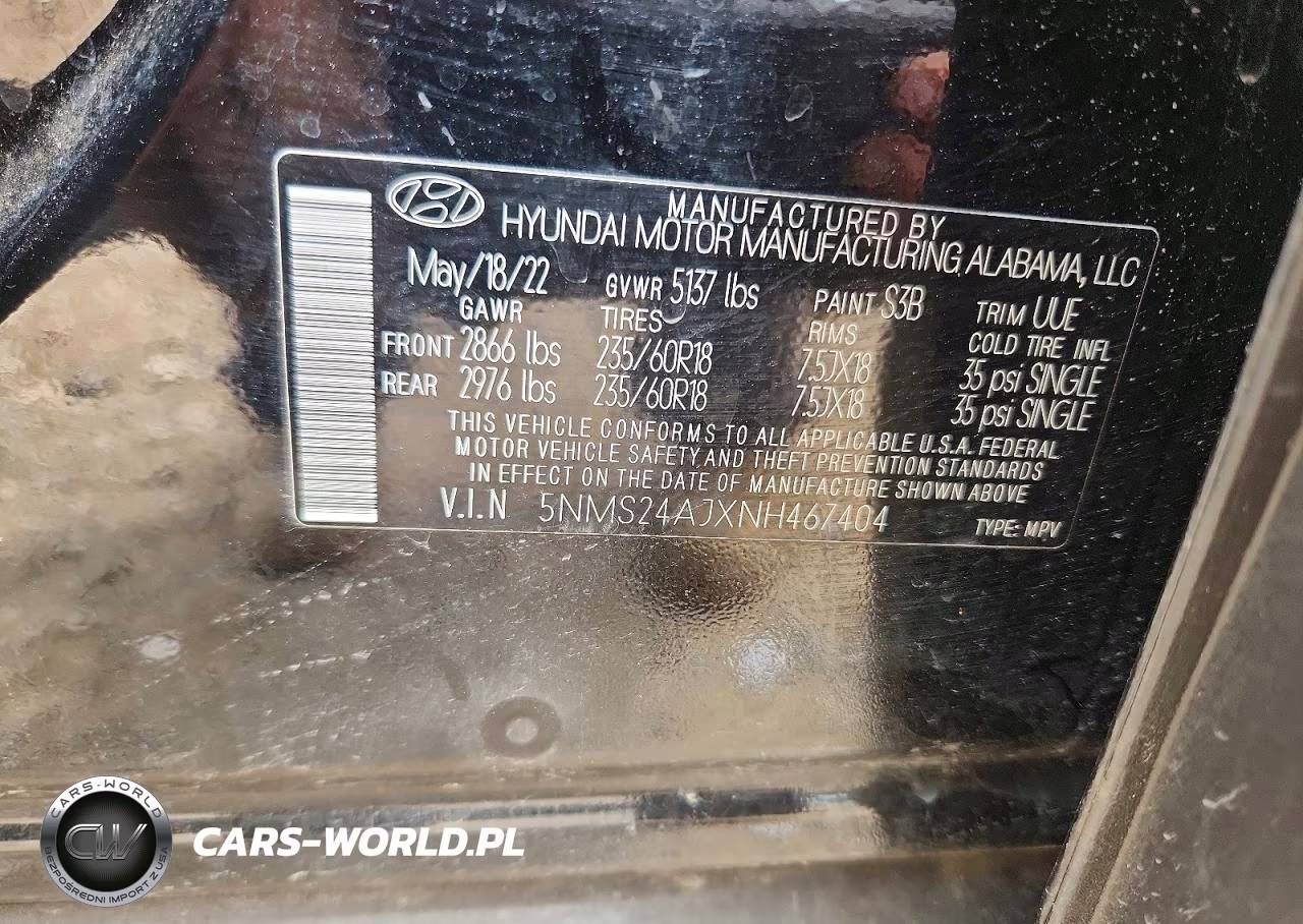 2022 Hyundai Santa Fe Sel VIN:5NMS24AJXNH467404 - 14
