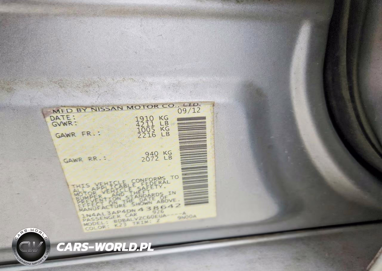2013 Nissan Altima 2.5 VIN:1N4AL3AP4DN438642 - 12