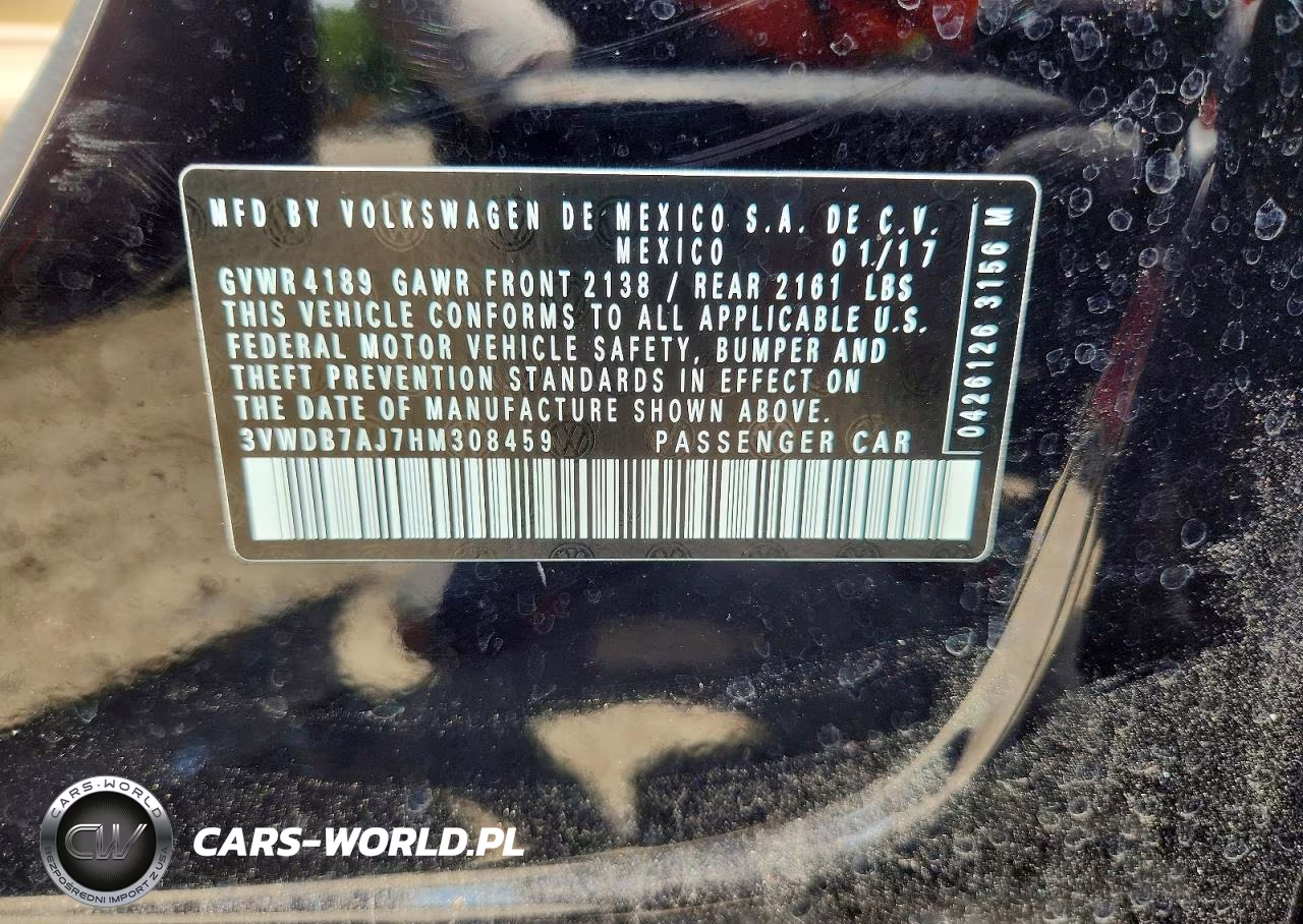 2017 Volkswagen Jetta Se VIN:3VWDB7AJ7HM308459 - 12