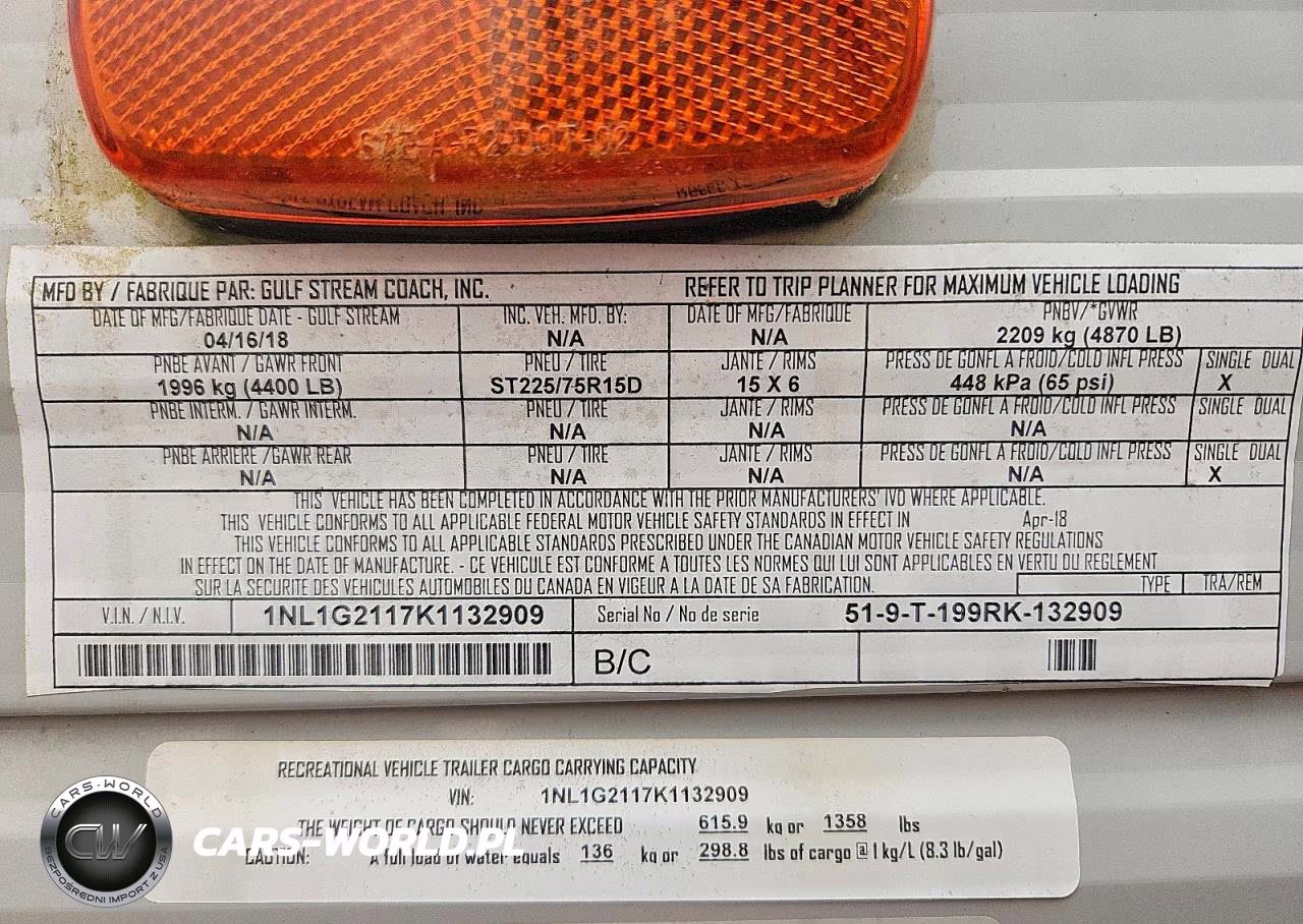 2019 Gulf Stream Ameri Lite VIN:1NL1G2117K1132909 - 10