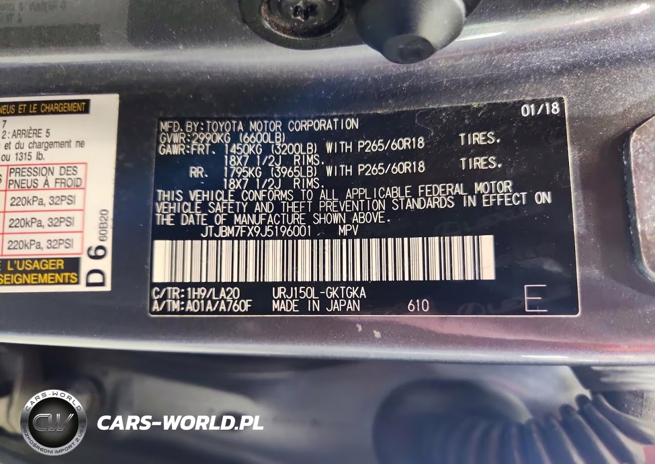 2018 Lexus Gx 460 VIN:JTJBM7FX9J5196001 - 13