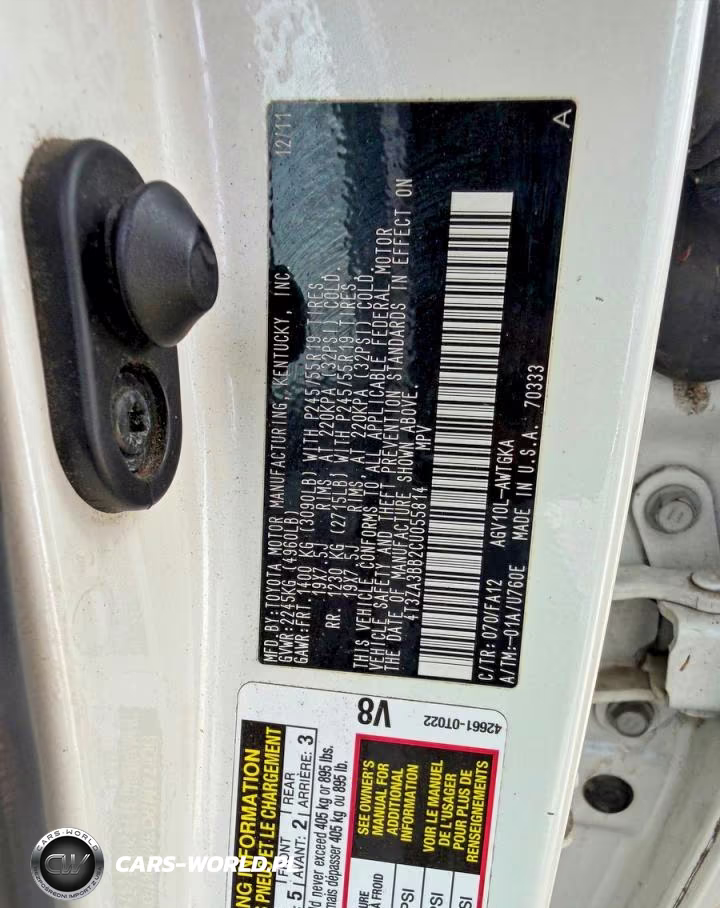 2012 Toyota Venza Le VIN:4T3ZA3BB2CU055814 - 10