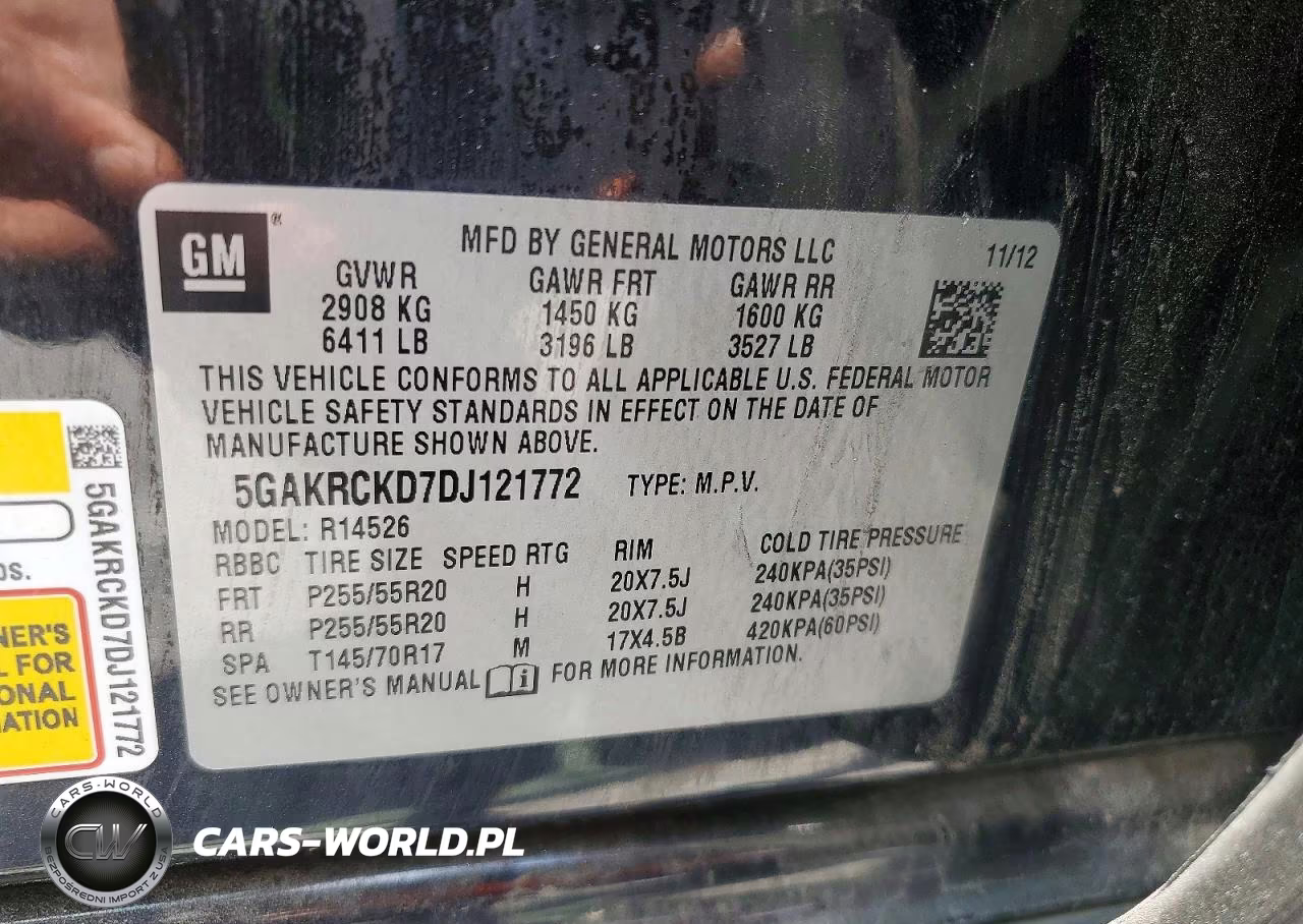 2013 Buick Enclave VIN:5GAKRCKD7DJ121772 - 13