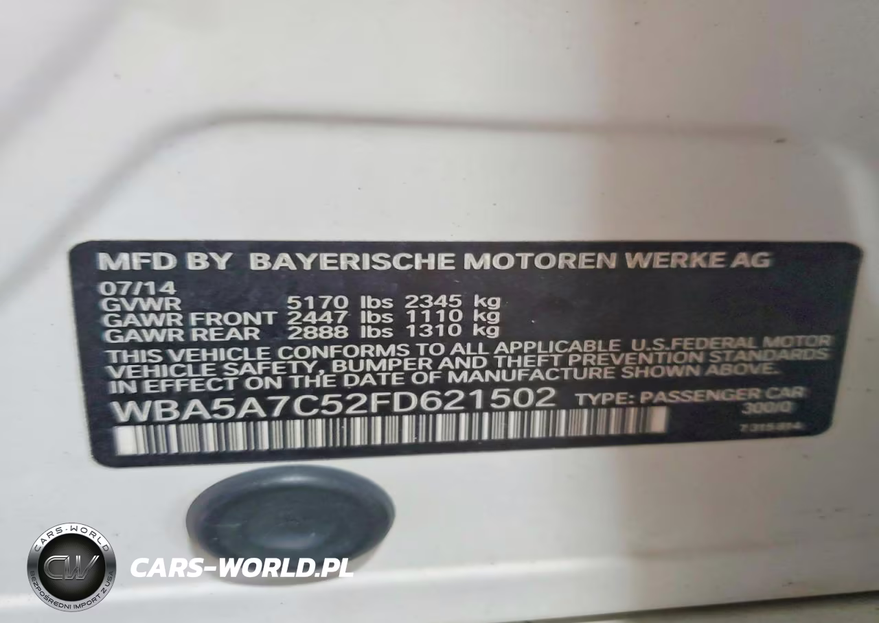 2015 BMW 528 Xi VIN:WBA5A7C52FD621502 - 12