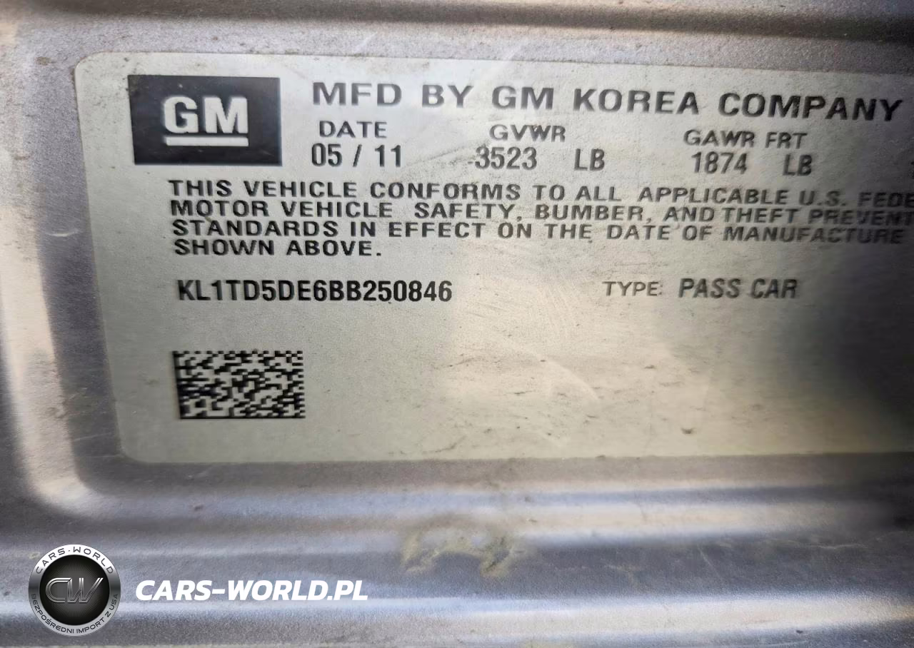 2011 Chevrolet Aveo Ls VIN:KL1TD5DE6BB250846 - 12