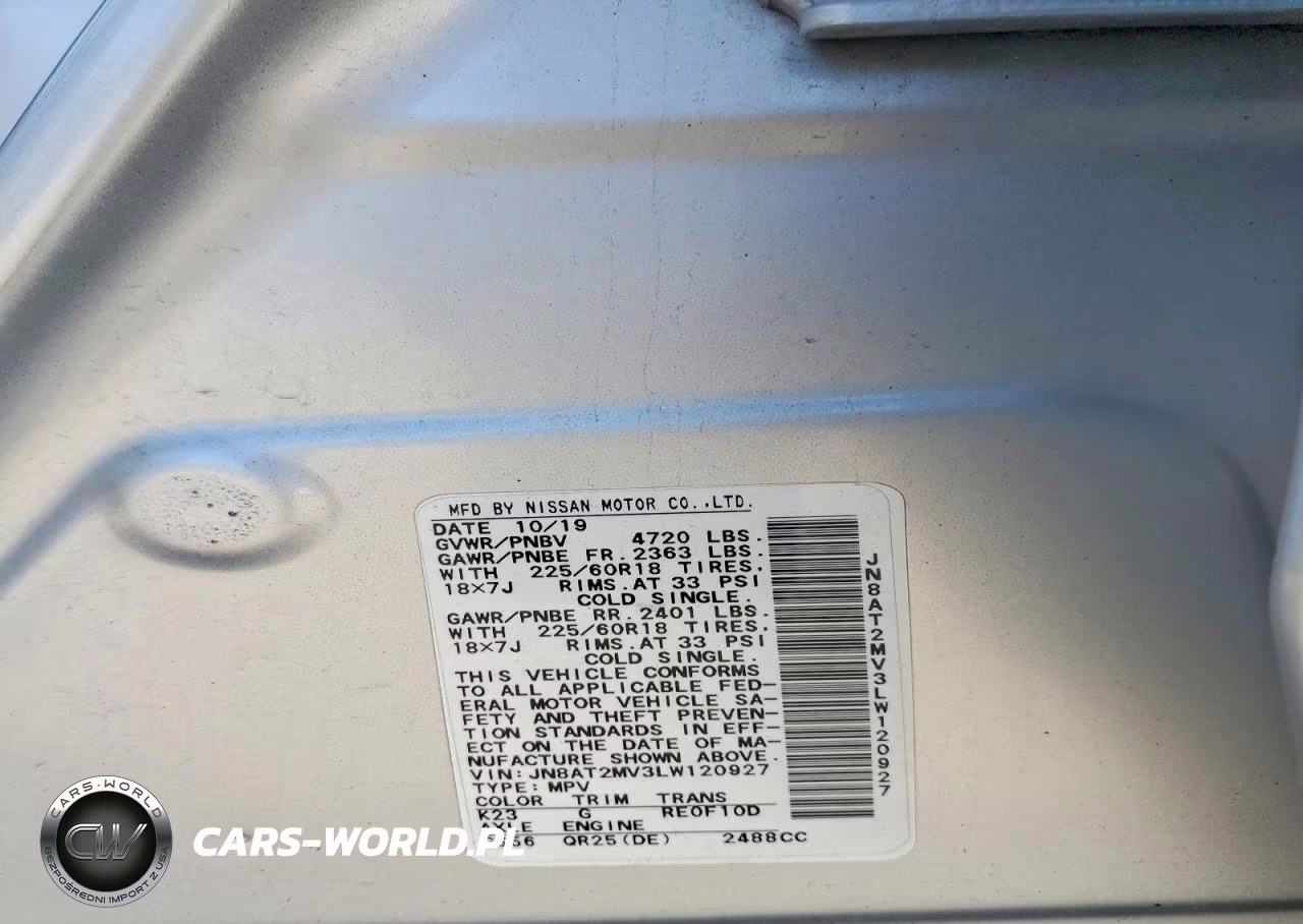 2020 Nissan Rogue Sv VIN:JN8AT2MV3LW120927 - 13