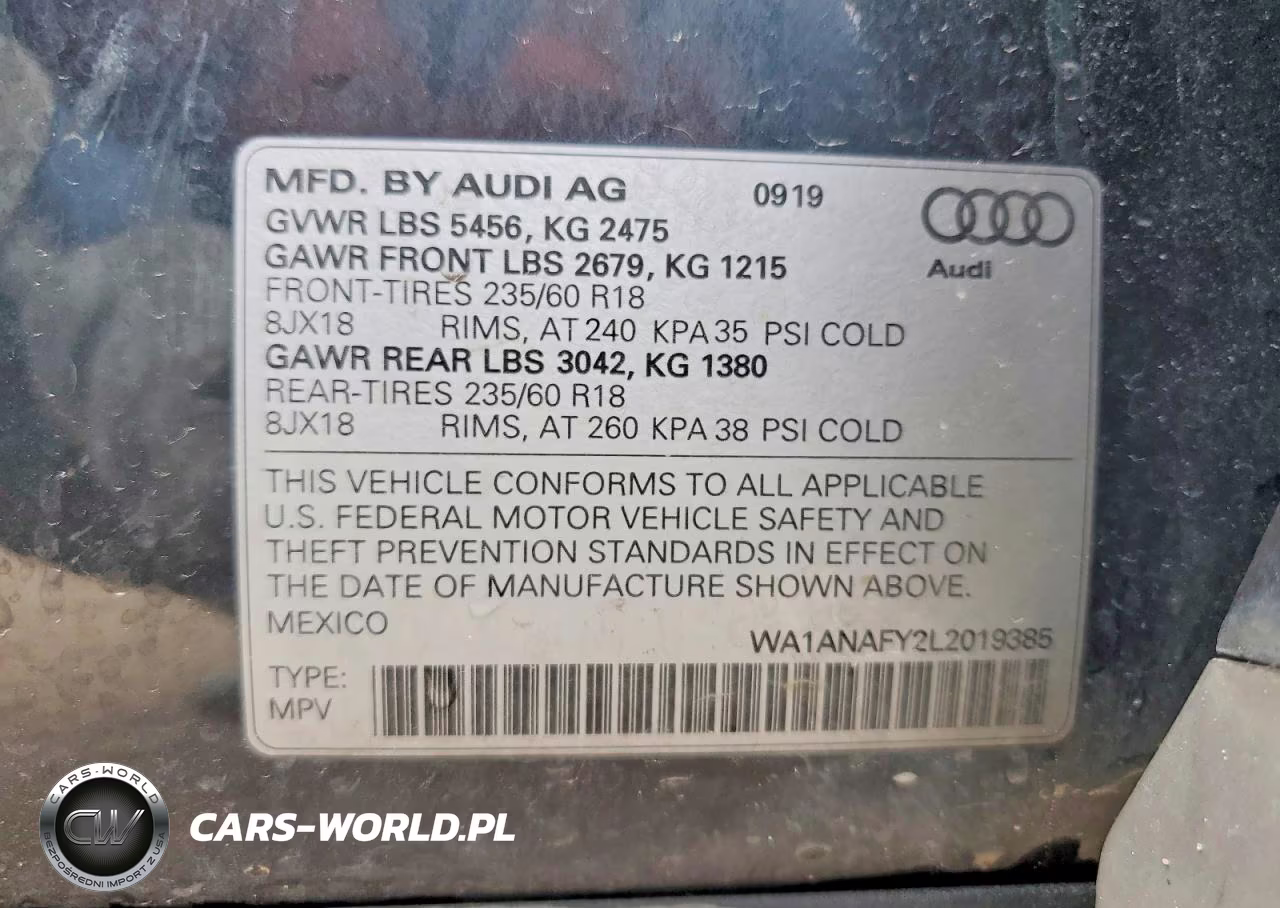 2020 Audi Q5 Premium VIN:WA1ANAFY2L2019385 - 13