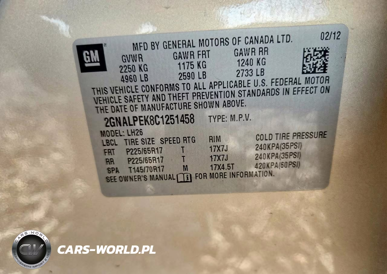 2012 Chevrolet Equinox Lt VIN:2GNALPEK8C1251458 - 12