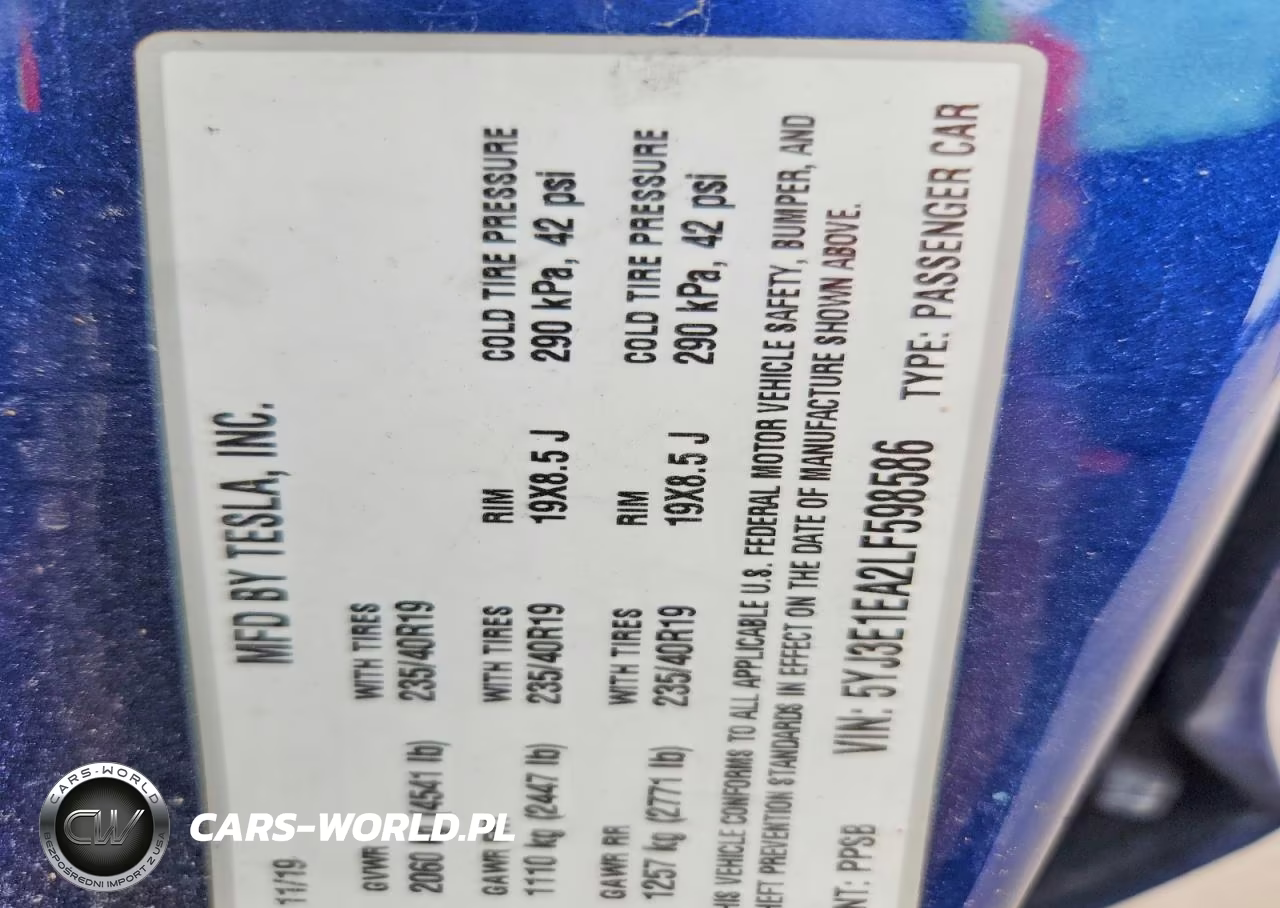 2020 Tesla Model 3 VIN:5YJ3E1EA2LF598586 - 12