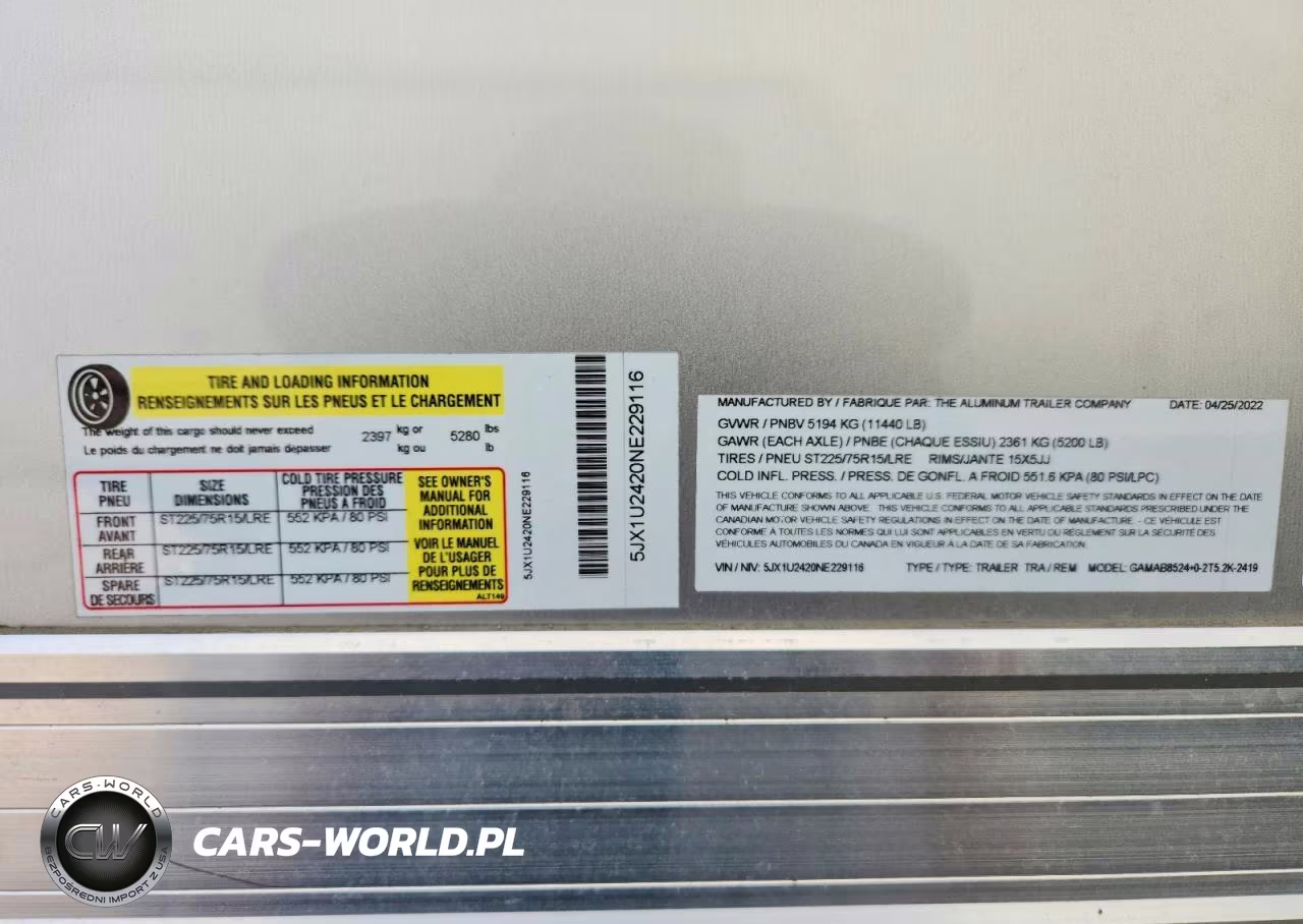 2022 Aluminum Atc Camper VIN:5JX1U2420NE229116 - 10