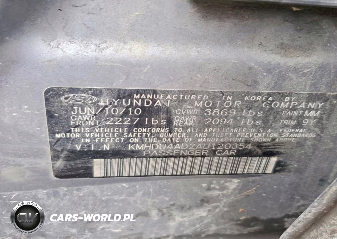 2010 Hyundai Elantra Blue VIN:KMHDU4AD2AU120354 - 12