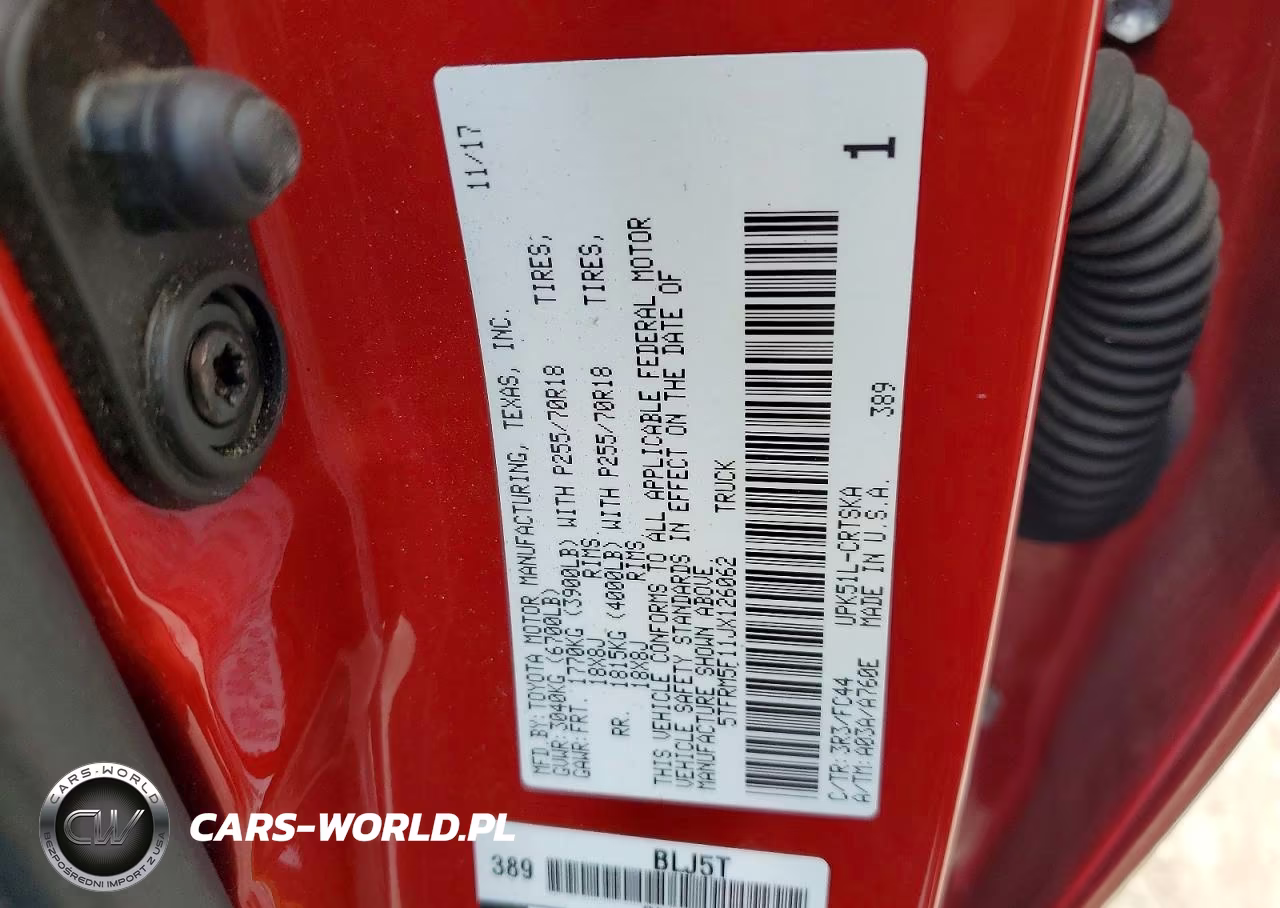 2018 Toyota Tundra Sr5 VIN:5TFRM5F11JX126062 - 12