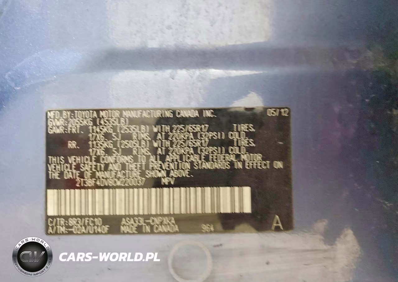 2012 Toyota Rav4 Base VIN:2T3BF4DV8CW220037 - 13