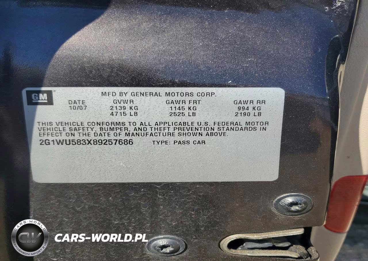 2008 Chevrolet Impala Ltz VIN:2G1WU583X89257686 - 12