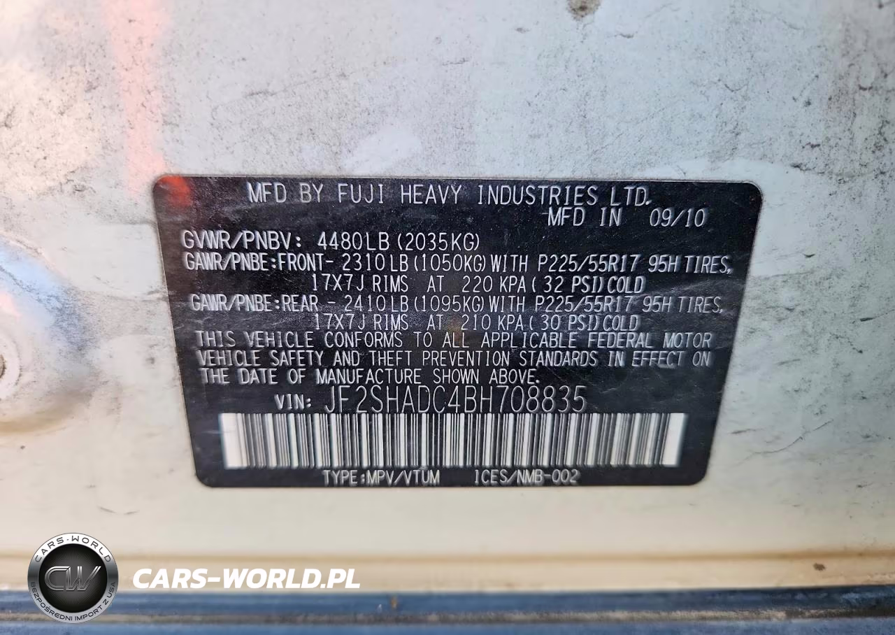 2011 Subaru Forester 2.5X Premium VIN:JF2SHADC4BH708835 - 13