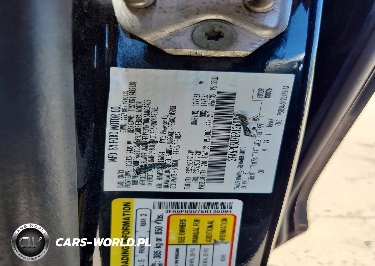 2014 Ford Fusion Titanium Phev VIN:3FA6P0SU7ER136094 - 12