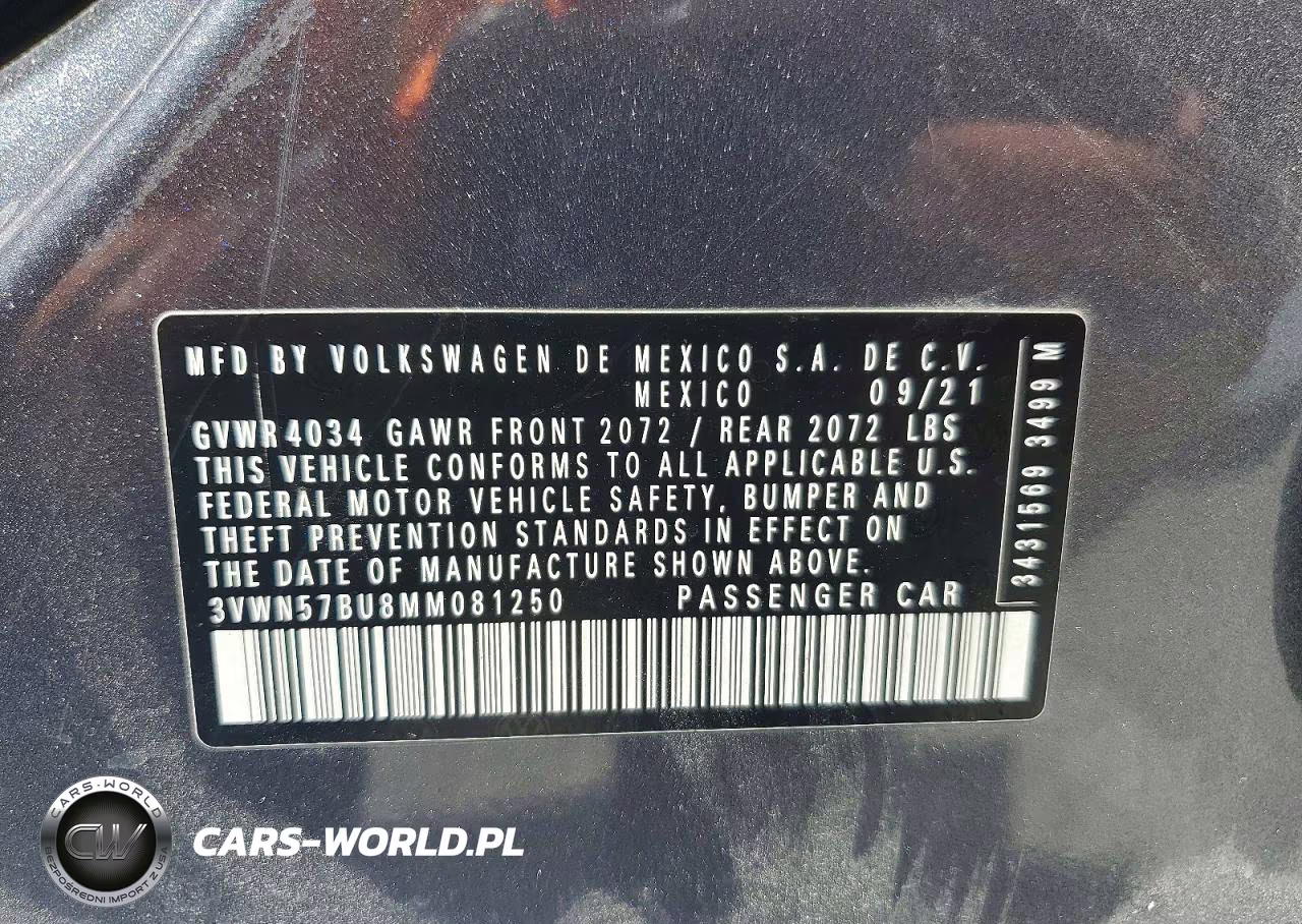 2021 Volkswagen Jetta S VIN:3VWN57BU8MM081250 - 12