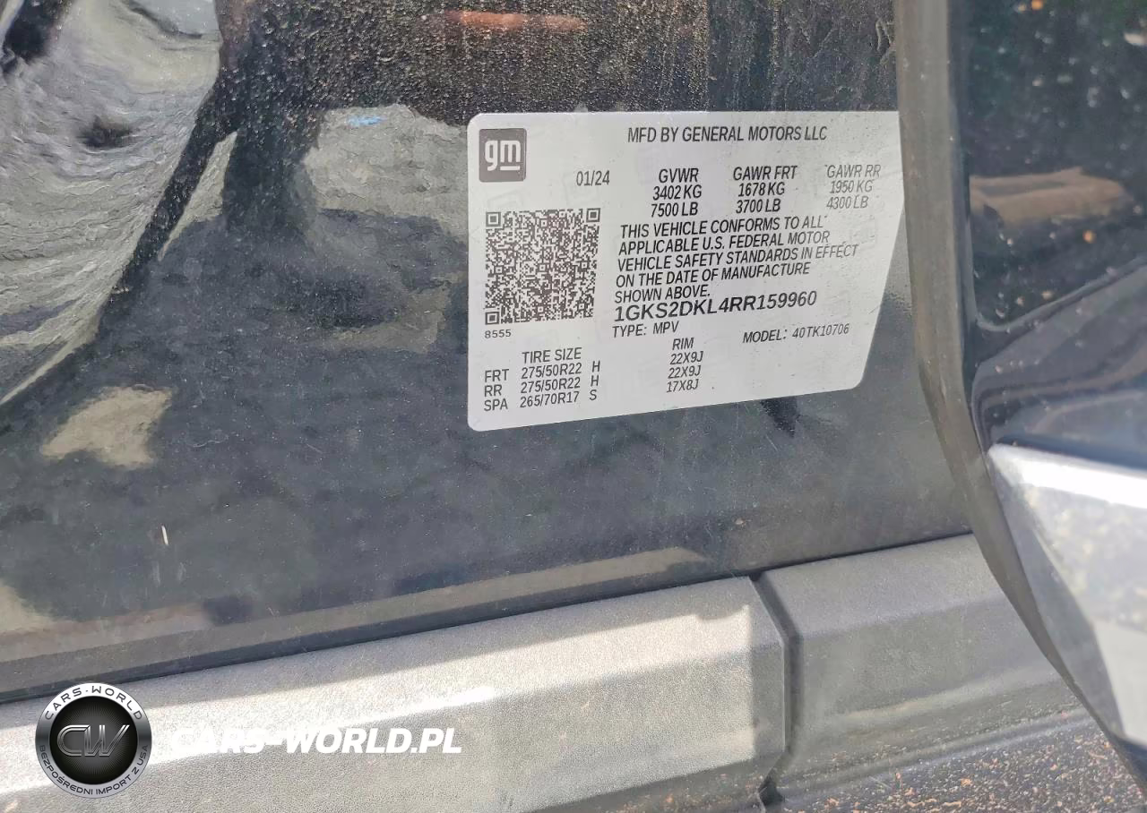 2024 GMC Yukon Denali VIN:1GKS2DKL4RR159960 - 14