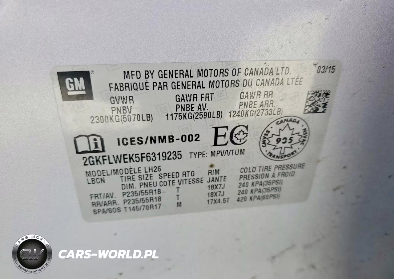 2015 GMC Terrain Sle VIN:2GKFLWEK5F6319235 - 13
