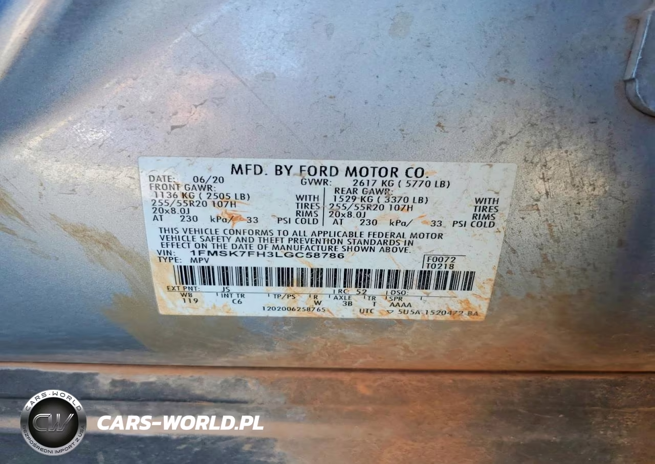 2020 Ford Explorer Limited VIN:1FMSK7FH3LGC58786 - 14
