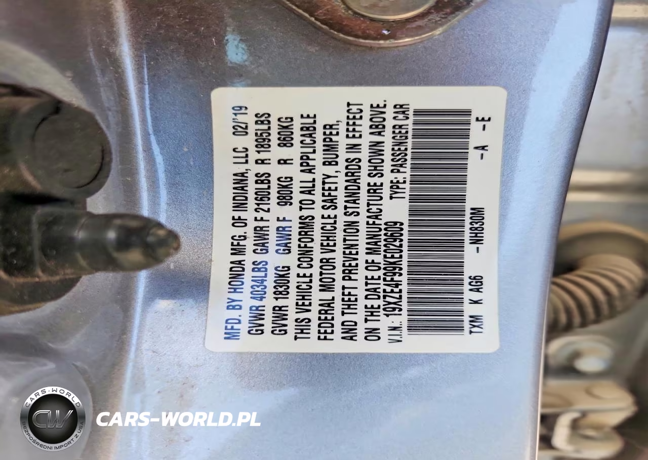 2019 Honda Insight Touring VIN:19XZE4F99KE029609 - 13