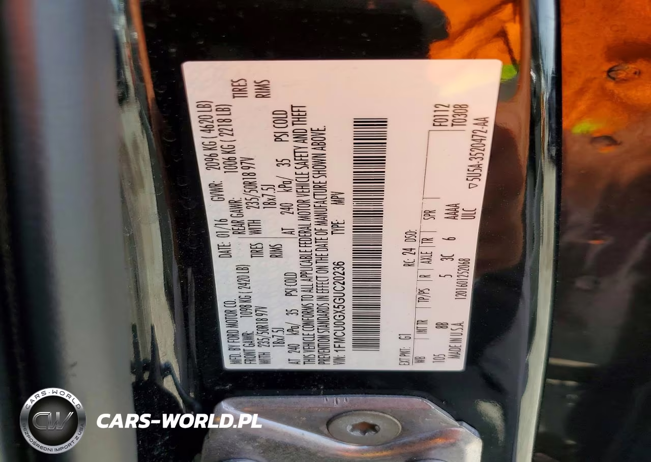 2016 Ford Escape Se VIN:1FMCU0GX5GUC20236 - 13