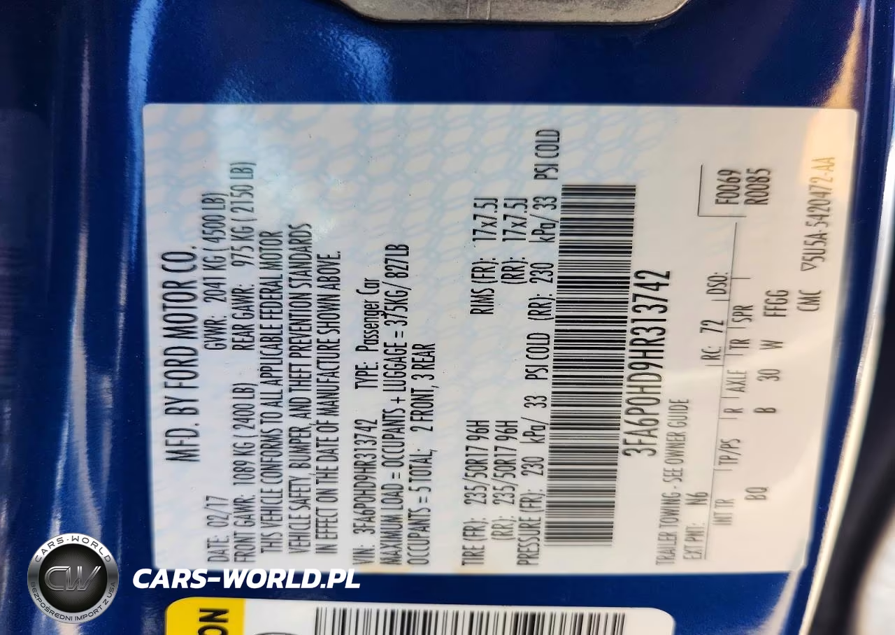 2017 Ford Fusion Se VIN:3FA6P0HD9HR313742 - 12