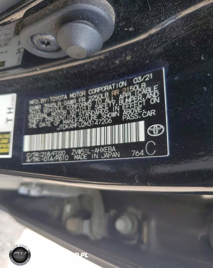 2021 Toyota Prius Le VIN:JTDKAMFU2M3147206 - 12