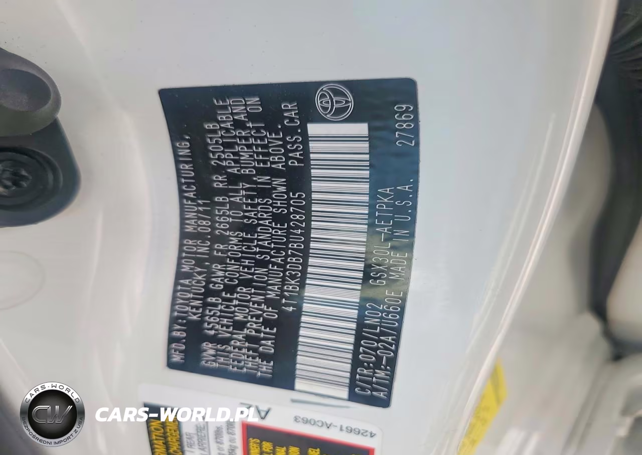 2011 Toyota Avalon Limited VIN:4T1BK3DB7BU428705 - 12