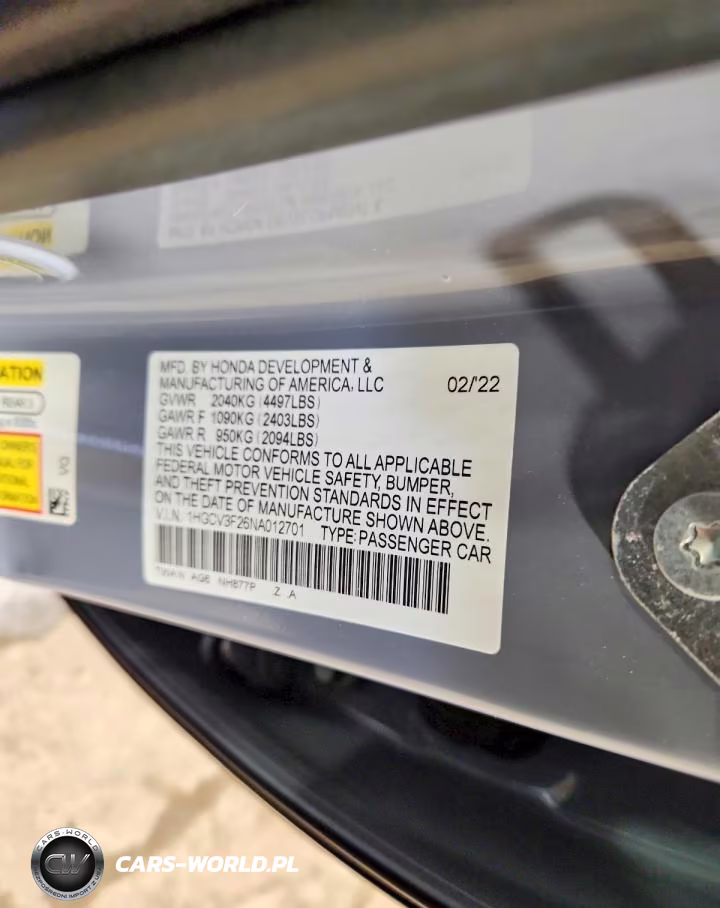 2022 Honda Accord Hybrid Sport VIN:1HGCV3F26NA012701 - 13