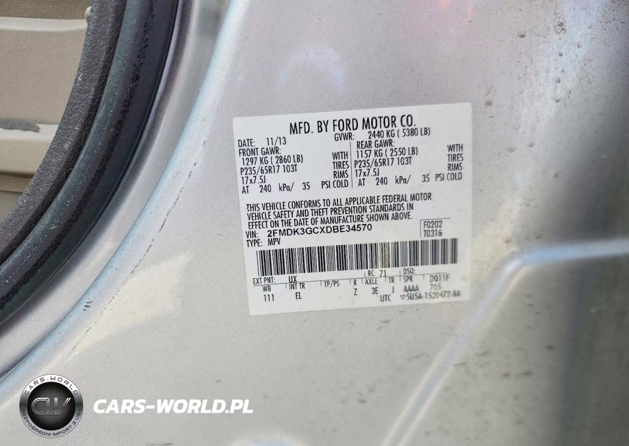2013 Ford Edge Se VIN:2FMDK3GCXDBE34570 - 12
