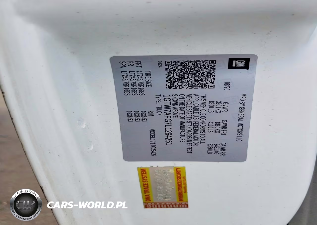 2020 GMC Savana G2500 VIN:1GTW7AFG7L1264251 - 14