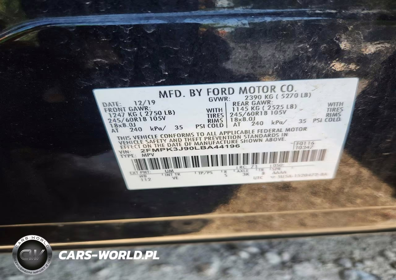 2020 Ford Edge Sel VIN:2FMPK3J90LBA44196 - 13