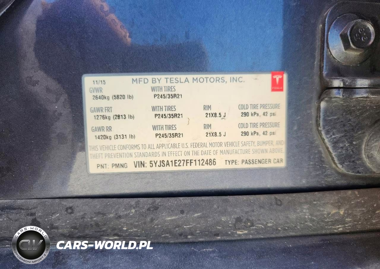 2015 Tesla Model S VIN:5YJSA1E27FF112486 - 12