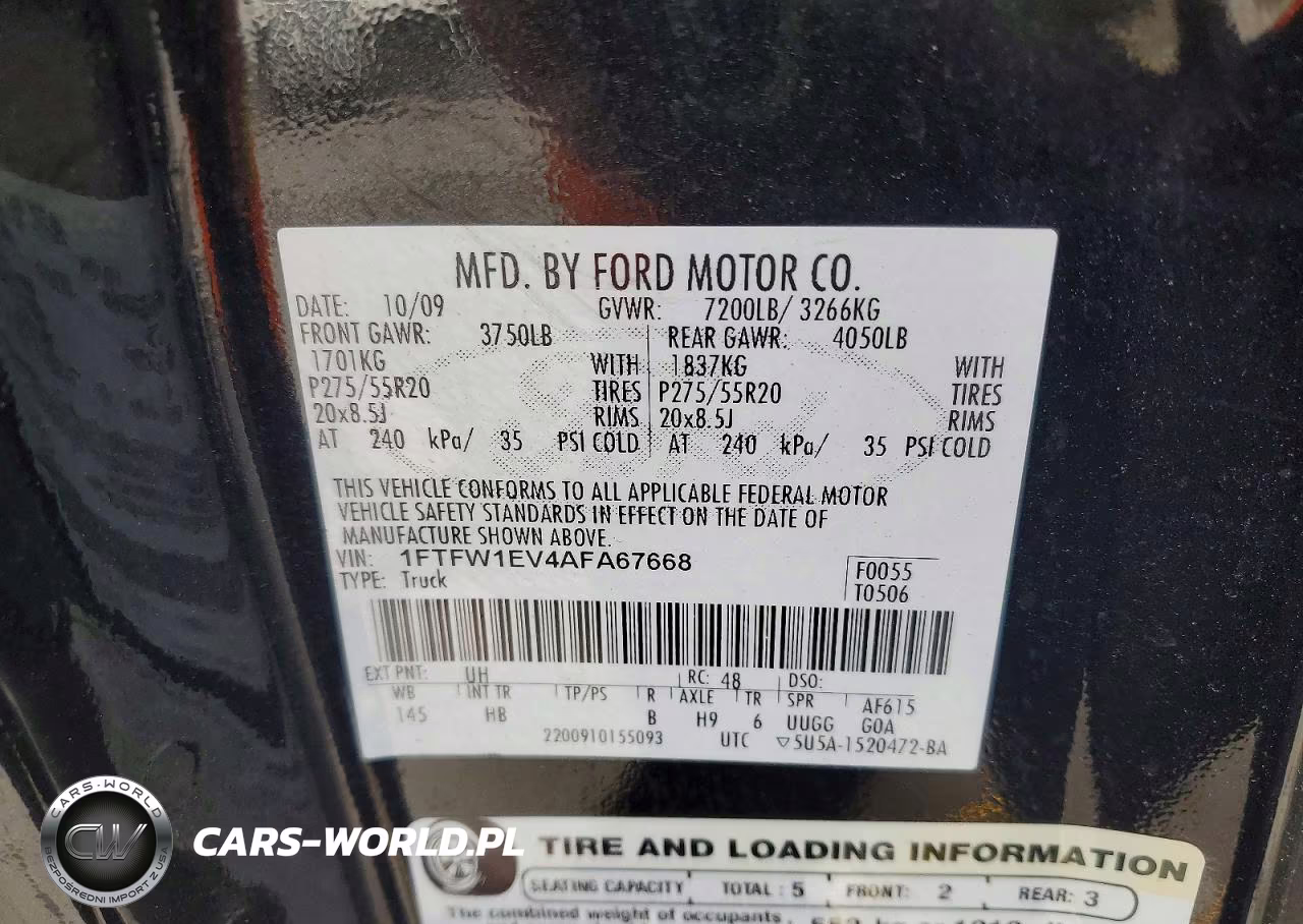 2010 Ford F150 Supercrew VIN:1FTFW1EV4AFA67668 - 12