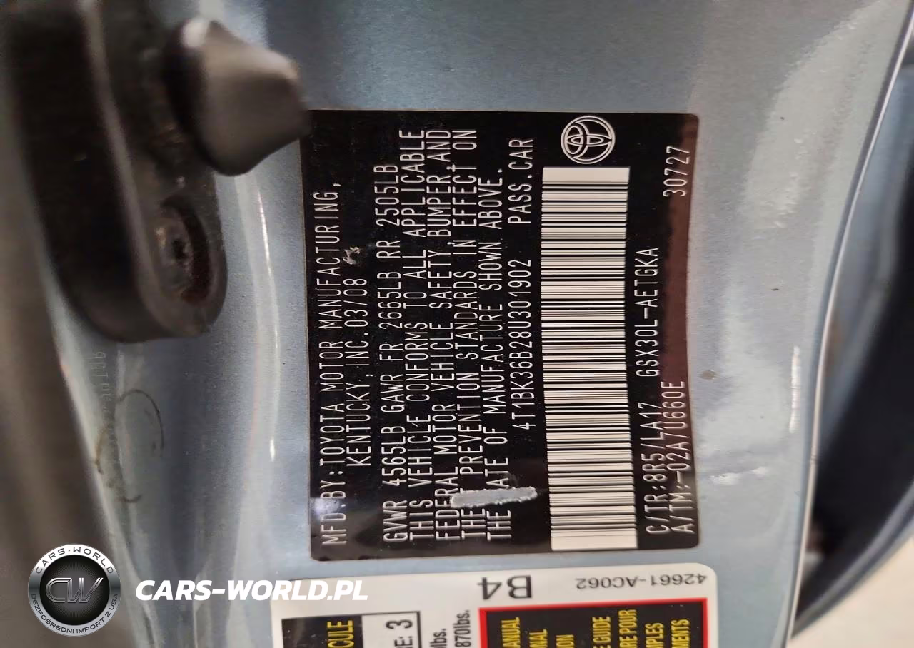 2008 Toyota Avalon Xl VIN:4T1BK36B28U301902 - 12