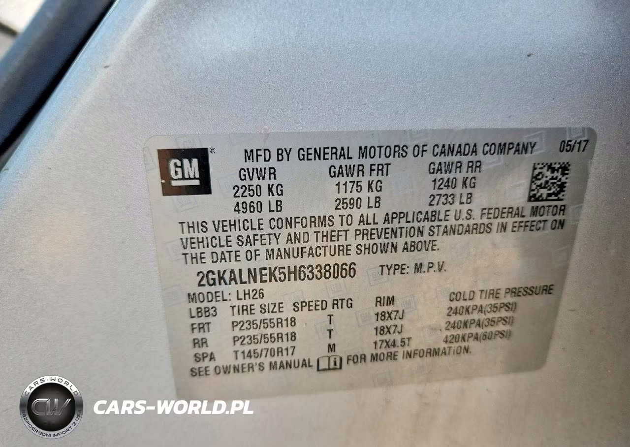 2017 GMC Terrain Sle VIN:2GKALNEK5H6338066 - 13