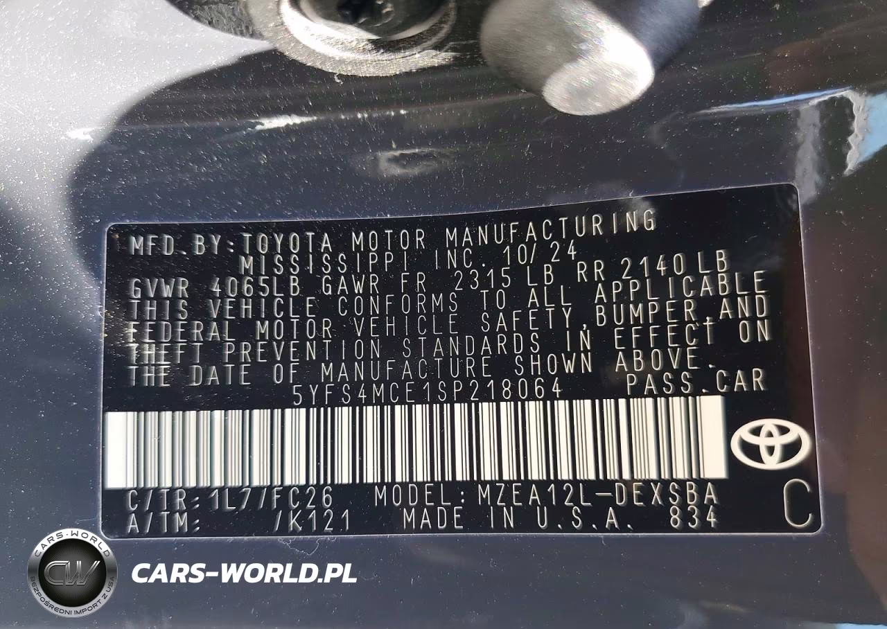 2025 Toyota Corolla Se VIN:5YFS4MCE1SP218064 - 12