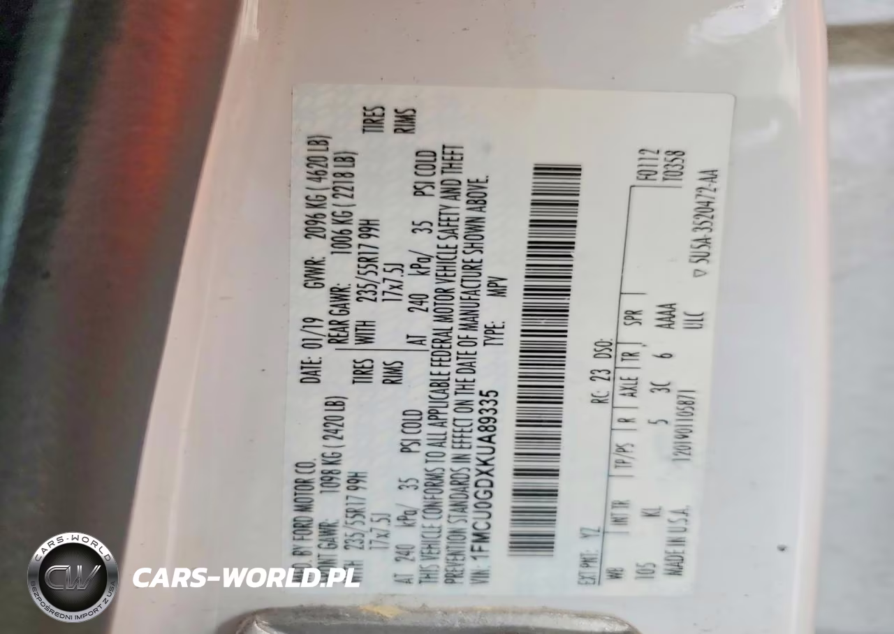 2019 Ford Escape Se VIN:1FMCU0GDXKUA89335 - 13