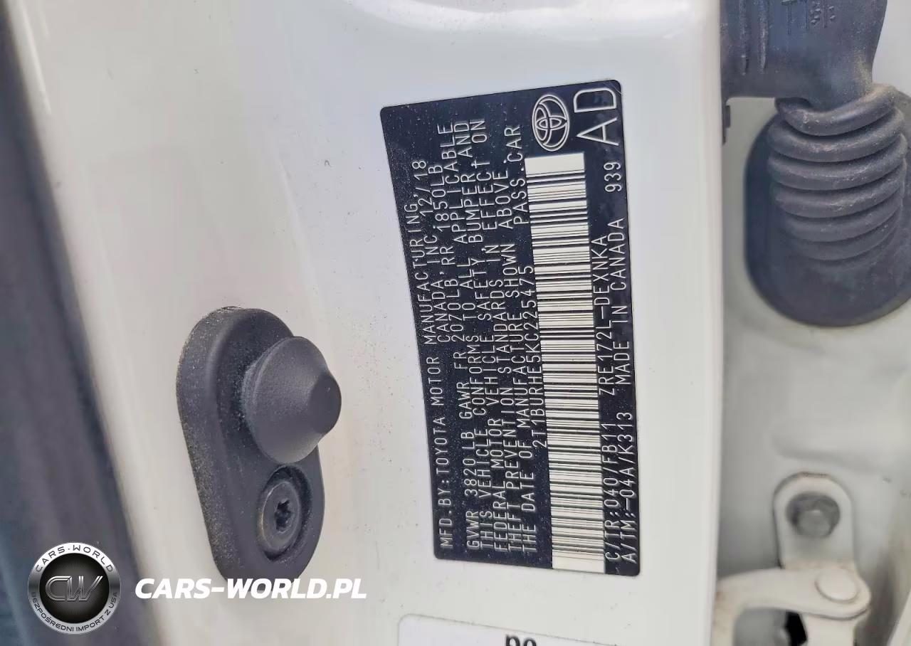 2019 Toyota Corolla L VIN:2T1BURHE5KC225475 - 12