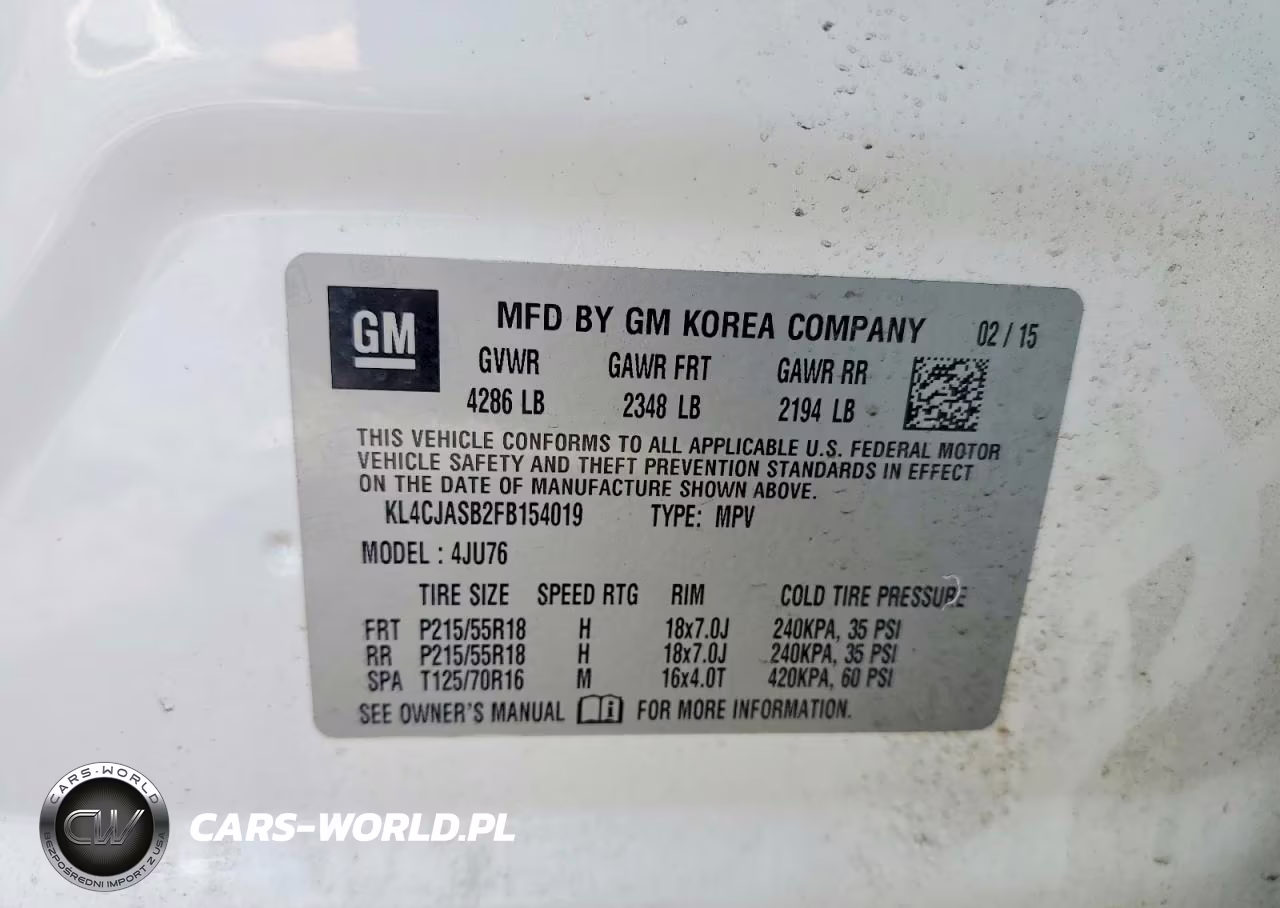 2015 Buick Encore VIN:KL4CJASB2FB154019 - 13