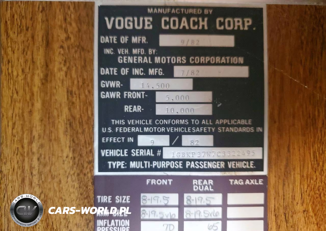 1982 Chevrolet P30 VIN:1GBKP37W7C3322495 - 10