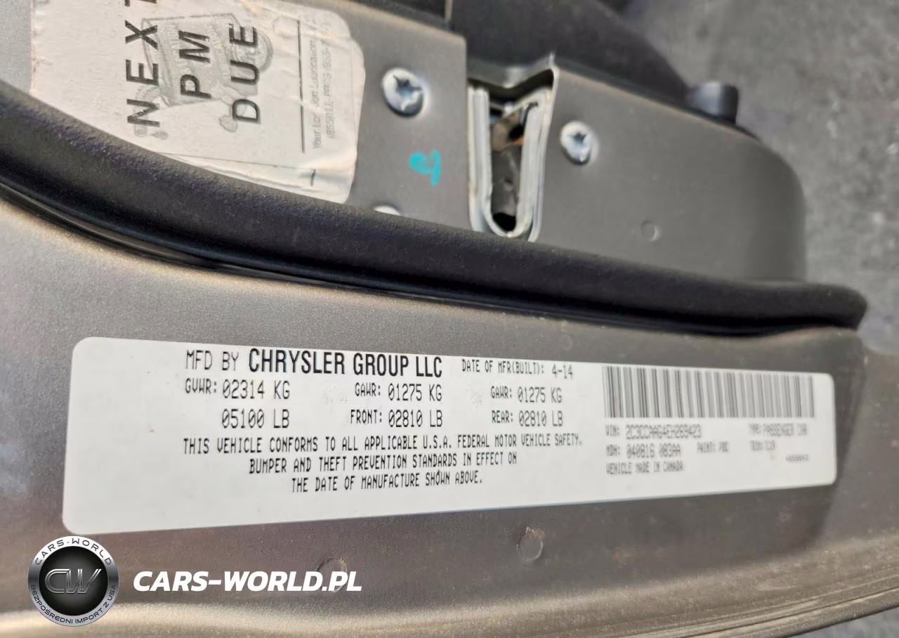 2014 Chrysler 300 VIN:2C3CCAAG4EH269423 - 12