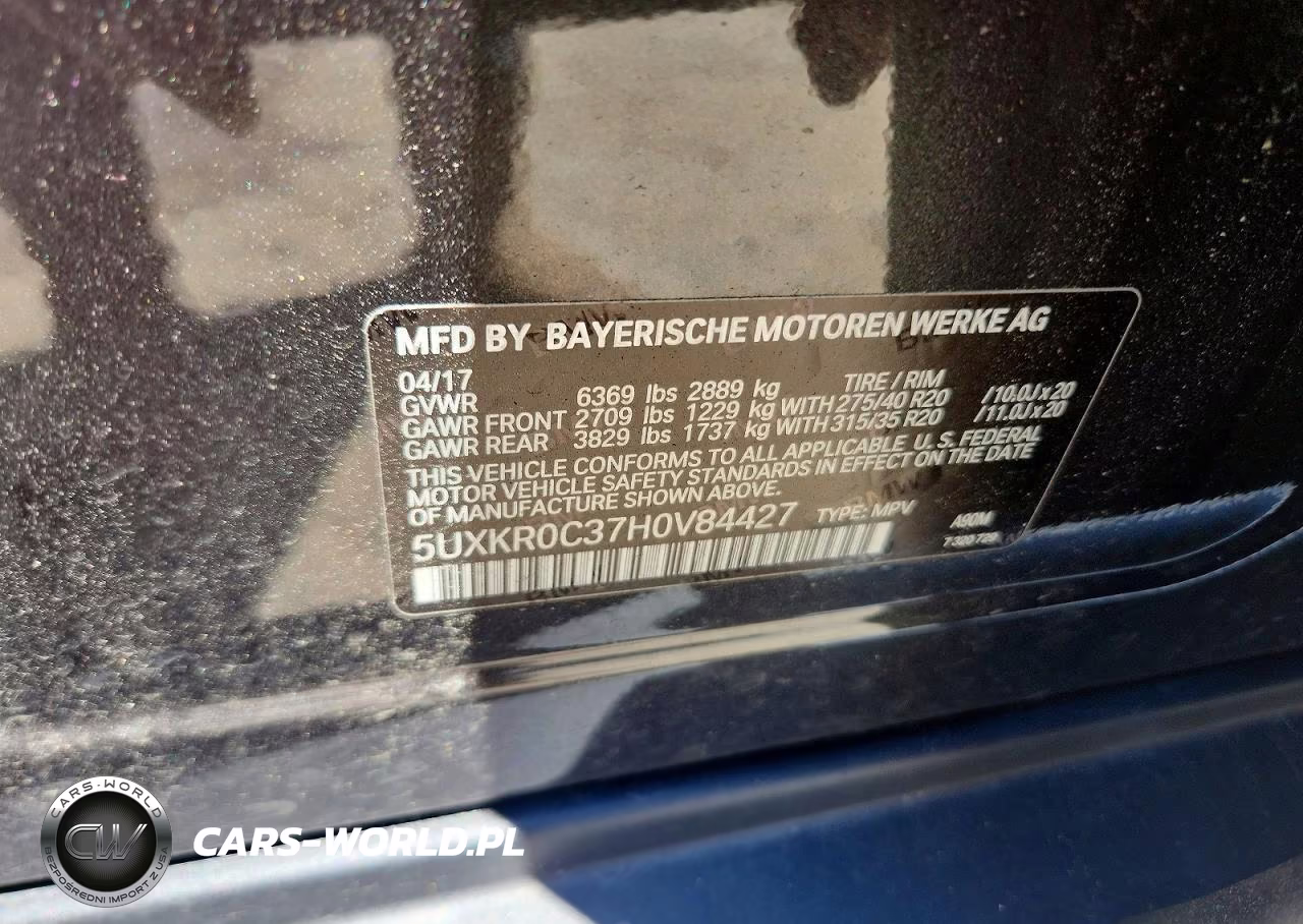 2017 BMW X5 xDrive35I VIN:5UXKR0C37H0V84427 - 14