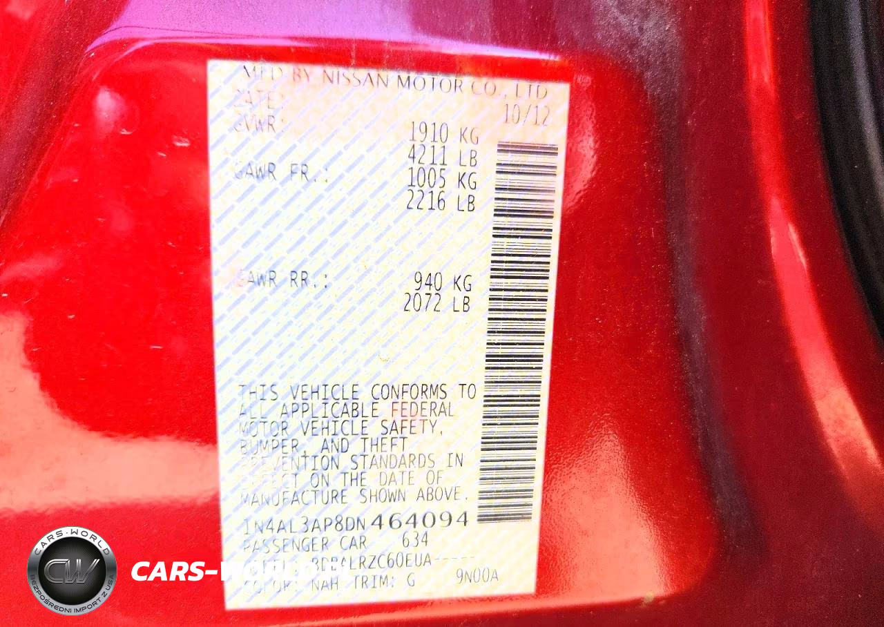 2013 Nissan Altima 2.5 VIN:1N4AL3AP8DN464094 - 12