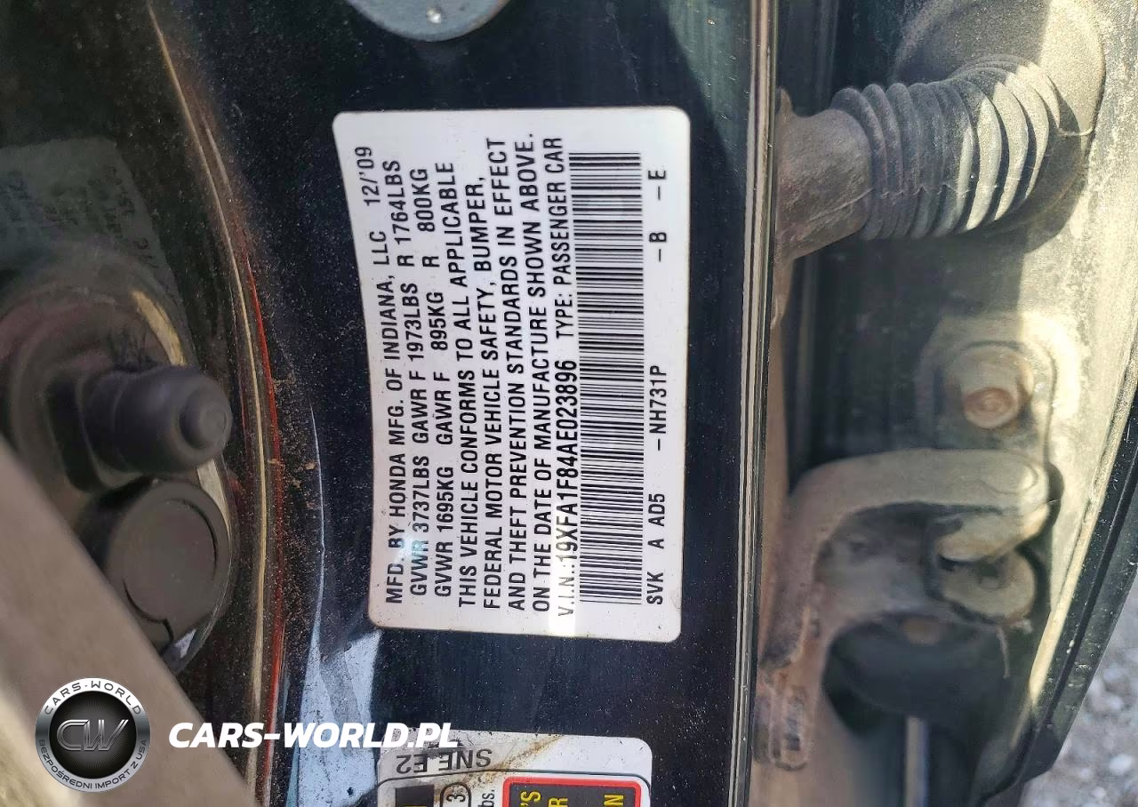 2010 Honda Civic Ex VIN:19XFA1F84AE023896 - 12