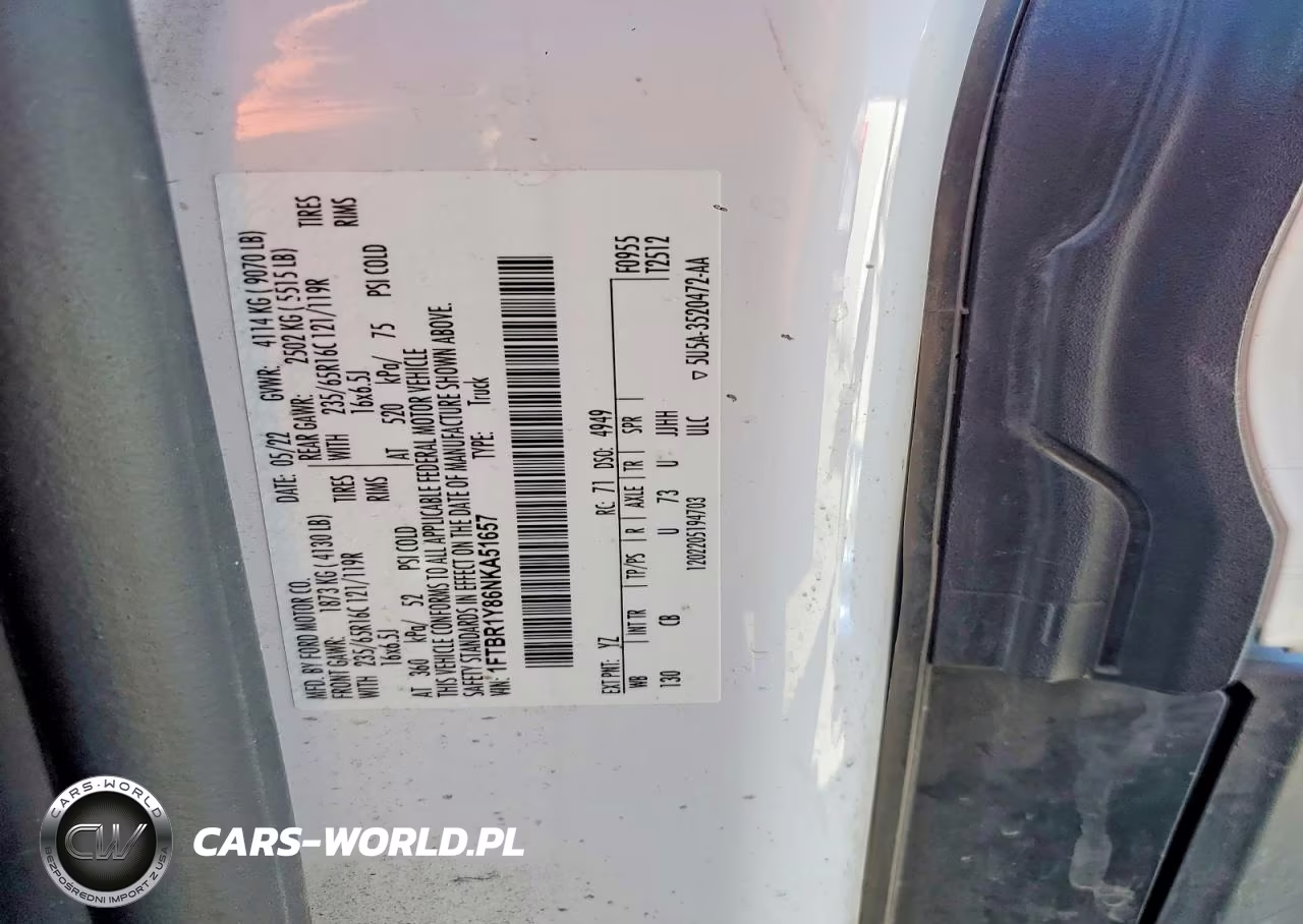 2022 Ford Transit 250 Delivery Van VIN:1FTBR1Y86NKA51657 - 13